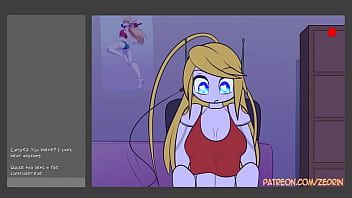 Play Cute hentai blonde plays with pussy (2D animation)
