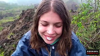 Play The Riskiest Public Blowjob In The World On Top Of An Active Bali Volcano - POV