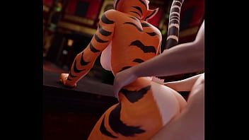 Play Master Tigress: Hard anal training