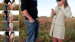Play Exhibitionist MILF in Pantyhose meets Stranger for Public Blowjob!