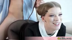 Play Skinny Blonde Collegue's Pussy Worshipped by Peter Green