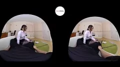 Play VR Teacher Jun Hazuki Masturbates with Toys in Pantyhose