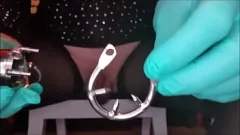 Play Sissy Veronica in Pantyhose Enjoys Chastity Device with Spikes