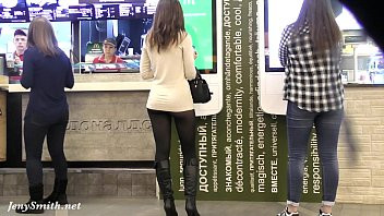 Play Jeny Smith spy cam public up skirt pantyhose fetish
