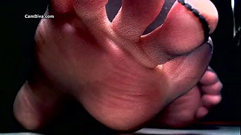 Play Sexy feet tease with sheer toes and wrinkled soles